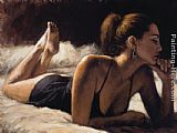 Fabian Perez Famous Paintings - Paola in Bed